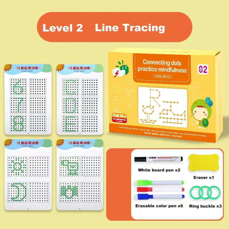 MagicLines – Reusable Magical Tracing Workbook Set for Kids