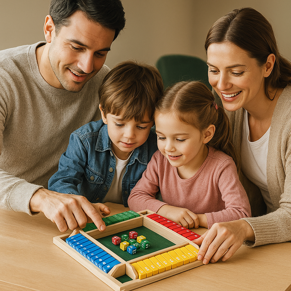 ShutTheBox Family Game 4 Player Set